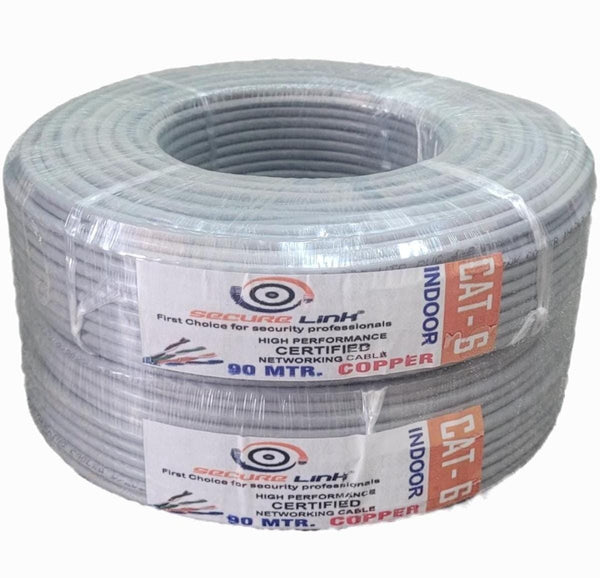 SecureLink CAT6 Copper Indoor Cable (0.49 sq mm, 90 Mtr)