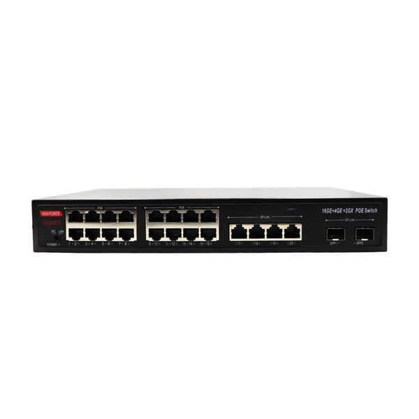 Securelink Poe Switch 16 Port (16 GE + 4 GE + 2 SFP Port)