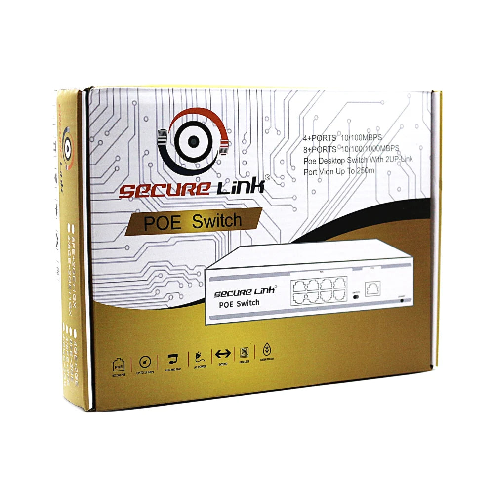 Securelink Poe Switch 8 Port (8 GE + 2 GE + 1 SFP Port)