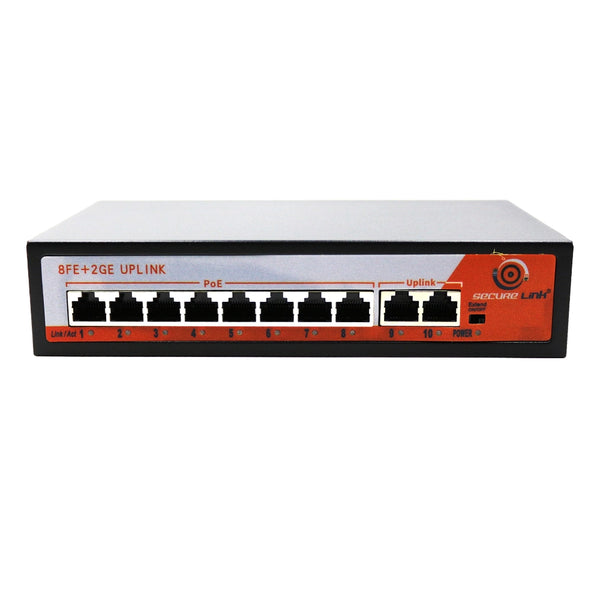 Securelink Poe Switch 8 Port (8 GE + 2 GE + 1 SFP Port)