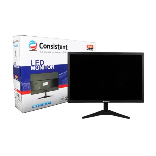 Consistent CTM1902 19" HD VA LED Monitor with HDMI VGA Connectivity | 3 Years Warranty